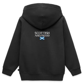 Scottish And Proud Schottland Flagge Schotte - Kinder Premium Organic Zip Hoodie - Schwarz - Hinten - AI Model Kid Male (0cm)