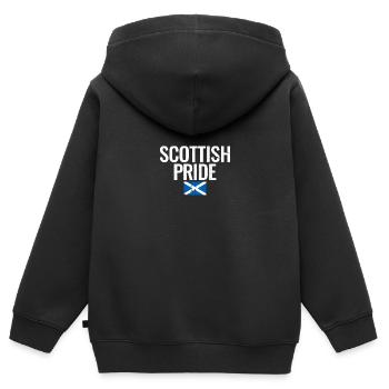 Scottish Pride Vintage Schottische Flagge Schotte - Kinder Premium Organic Zip Hoodie - Schwarz - Hinten - AI Model Kid Male (0cm)