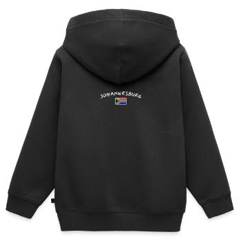 Johannesburg Afrique du Sud Drapeau sud-africain - Sweat Premium à capuche zippé enfant bio - noir - Dos - AI Model Kid Male (0cm)
