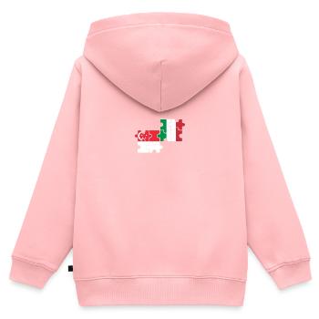 Singapur Italien Flagge Italiener Singapurer - Kinder Premium Organic Zip Hoodie - Rosa - Hinten - AI Model Kid Female (0cm)