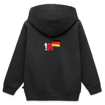 Dubaï Allemagne Drapeau Allemand Dubaier - Sweat Premium à capuche zippé enfant bio - noir - Dos - AI Model Kid Male (0cm)