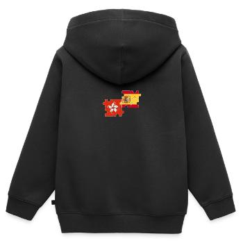 Hongkong Spanien Flagge Hongkonger - Kinder Premium Organic Zip Hoodie - Schwarz - Hinten - AI Model Kid Male (0cm)