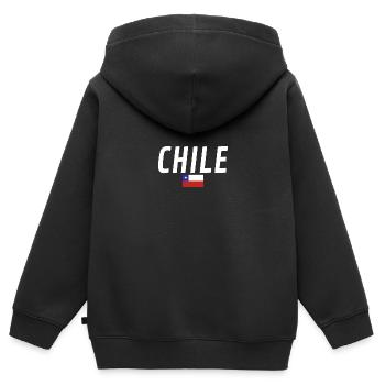 Chile Chilenische Flagge Chilene - Kinder Premium Organic Zip Hoodie - Schwarz - Hinten - AI Model Kid Male (0cm)