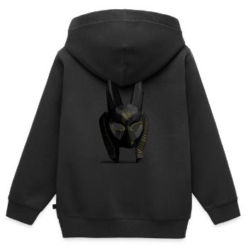 Anubis - Sweat Premium à capuche zippé enfant bio - noir - Dos - AI Model Kid Male (0cm)