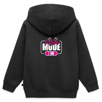 Parfüm Fragrance Perfüm Perfume Parfum Duft - Sweat Premium à capuche zippé enfant bio - noir - Dos - AI Model Kid Male (0cm)