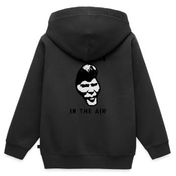 Put your menton in the air ! - Sweat Premium à capuche zippé enfant bio - noir - Dos - AI Model Kid Male (0cm)