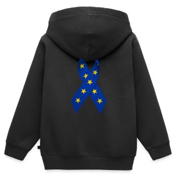 Schleife Europa Flagge Design Geschenk - Kinder Premium Organic Zip Hoodie - Schwarz - Hinten - AI Model Kid Male (0cm)