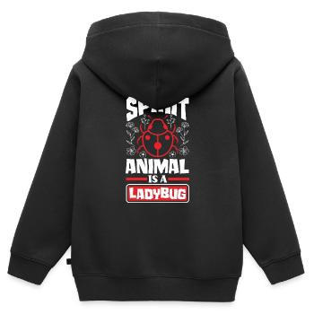 Ladybug Entomologist Ladybirds Entomology Funny - Kinder Premium Organic Zip Hoodie - Schwarz - Hinten - AI Model Kid Male (0cm)