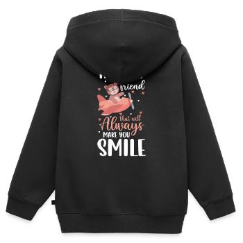 Teddybär Kuscheltier Spielzeug Schwanger - Kinder Premium Organic Zip Hoodie - Schwarz - Hinten - AI Model Kid Male (0cm)