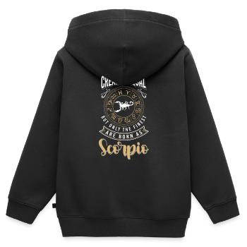 Sternzeichen Konstellation Wasser - Kinder Premium Organic Zip Hoodie - Schwarz - Hinten - AI Model Kid Male (0cm)