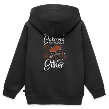 Schuhmacher Beruf Handwerk Leder - Kinder Premium Organic Zip Hoodie - Schwarz - Hinten - AI Model Kid Male (0cm)