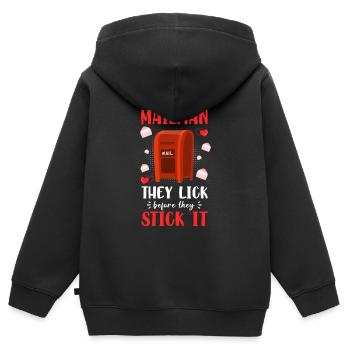 Postman Parcel Courier - Kids Premium Organic Zip-up Hoodie - black - Back - AI Model Kid Male (0cm)