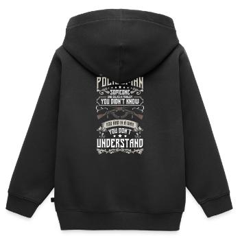 Cop Tatort Dieb Kommissar - Kinder Premium Organic Zip Hoodie - Schwarz - Hinten - AI Model Kid Male (0cm)