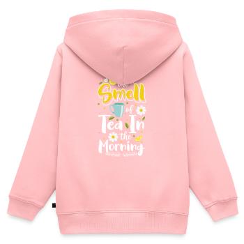Tee Tasse Erholung Trinken - Kinder Premium Organic Zip Hoodie - Rosa - Hinten - AI Model Kid Female (0cm)