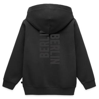 Berlin Schriftzug Berliner Berlinerin Spruch - Kinder Premium Organic Zip Hoodie - Schwarz - Hinten - AI Model Kid Male (0cm)