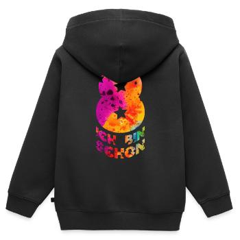 ICH BIN SCHON 8 EINHORN 8. GEBURTSTAG - Kinder Premium Organic Zip Hoodie - Schwarz - Hinten - AI Model Kid Male (0cm)