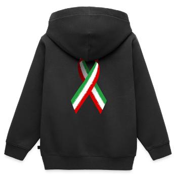 iranischer Protest für Frieden und Freiheit - Kinder Premium Organic Zip Hoodie - Schwarz - Hinten - AI Model Kid Male (0cm)