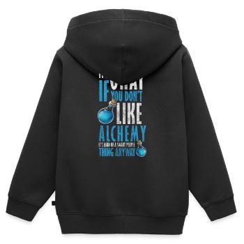 Alchemie Labor Forschung - Kinder Premium Organic Zip Hoodie - Schwarz - Hinten - AI Model Kid Male (0cm)
