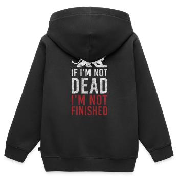 König Safari Rudel - Kinder Premium Organic Zip Hoodie - Schwarz - Hinten - AI Model Kid Male (0cm)