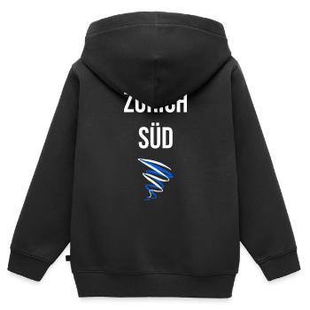 Zürich Süd T-Shirt - Kinder Premium Organic Zip Hoodie - Schwarz - Hinten - AI Model Kid Male (0cm)