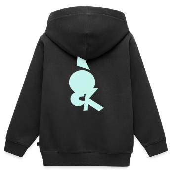 Jupe - Sweat Premium à capuche zippé enfant bio - noir - Dos - AI Model Kid Male (0cm)