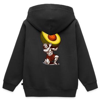 Statue des Rechtsanwalts - Kinder Premium Organic Zip Hoodie - Schwarz - Hinten - AI Model Kid Male (0cm)