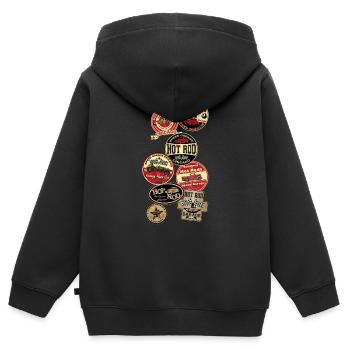 hot rods logos - Kinder Premium Organic Zip Hoodie - Schwarz - Hinten - AI Model Kid Male (0cm)