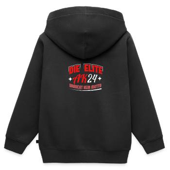 Abschlussklasse 2024 Schulabschluss Abitur Matura - Kinder Premium Organic Zip Hoodie - Schwarz - Hinten - AI Model Kid Male (0cm)
