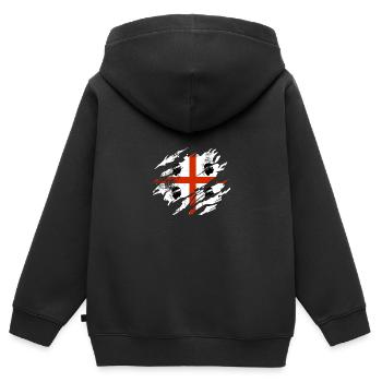 Sardaigne Été - Sweat Premium à capuche zippé enfant bio - noir - Dos - AI Model Kid Male (0cm)