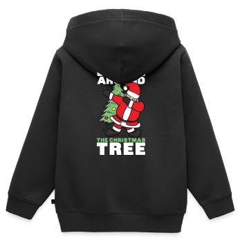 Drôle Dabbing Santa Claus Santa Dab Gift - Sweat Premium à capuche zippé enfant bio - noir - Dos - AI Model Kid Male (0cm)