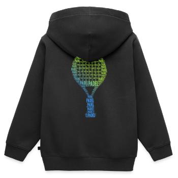 Padel Racket Padel Tennis Paddle Padeltennis - Kids Premium Organic Zip-up Hoodie - black - Back - AI Model Kid Male (0cm)