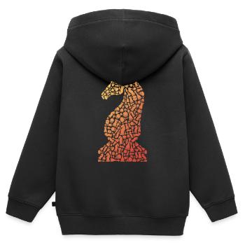 Chess Piece Board Game Symbols Chess Player - Kids Premium Organic Zip-up Hoodie - black - Back - AI Model Kid Male (0cm)