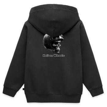 L’enfer sur roues - Sweat Premium à capuche zippé enfant bio - noir - Dos - AI Model Kid Male (0cm)