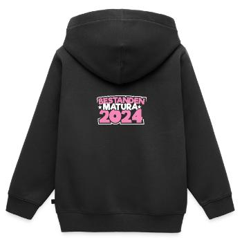 Matura 2024 Maturareise Maturafeier Maturant - Kinder Premium Organic Zip Hoodie - Schwarz - Hinten - AI Model Kid Male (0cm)