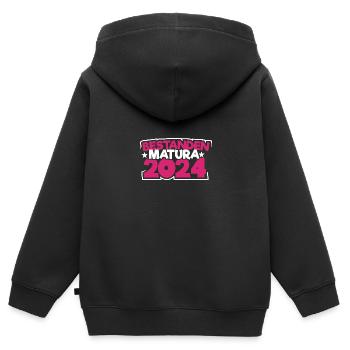 Matura 2024 Maturareise Maturafeier Maturant - Kinder Premium Organic Zip Hoodie - Schwarz - Hinten - AI Model Kid Male (0cm)