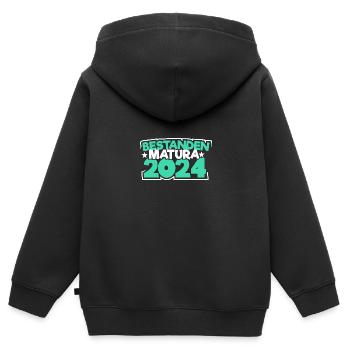 Matura 2024 Maturareise Maturafeier Maturant - Kinder Premium Organic Zip Hoodie - Schwarz - Hinten - AI Model Kid Male (0cm)