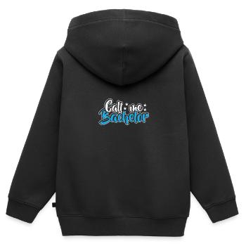 Baccalauréat Réussi Graduation Doctorat Graduation - Sweat Premium à capuche zippé enfant bio - noir - Dos - AI Model Kid Male (0cm)