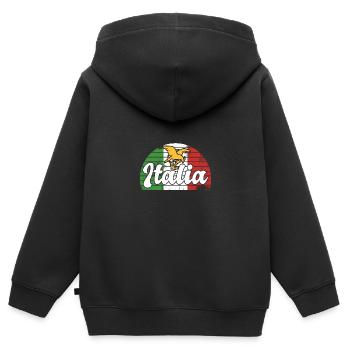 sommer italia - Kinder Premium Organic Zip Hoodie - Schwarz - Hinten - AI Model Kid Male (0cm)