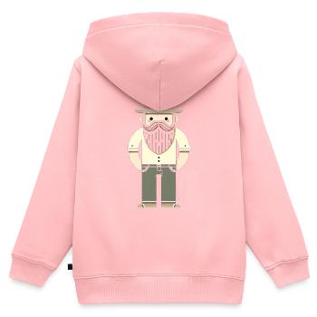 Urban Hipster - Kids Premium Organic Zip-up Hoodie - rose - Back - AI Model Kid Female (0cm)