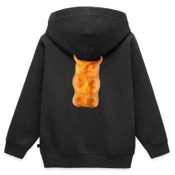 Gummibärchen Devil #3 - Kinder Premium Organic Zip Hoodie - Schwarz - Hinten - AI Model Kid Male (0cm)