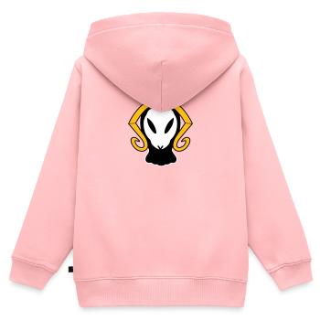 Ekuliana of the Nut - Kids Premium Organic Zip-up Hoodie - rose - Back - AI Model Kid Female (0cm)