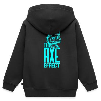 Skull - Kinder Premium Organic Zip Hoodie - Schwarz - Hinten - AI Model Kid Male (0cm)