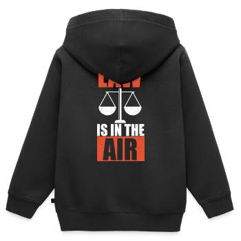 Anwalt Jurist Jura Rechtsanwalt - Kinder Premium Organic Zip Hoodie - Schwarz - Hinten - AI Model Kid Male (0cm)
