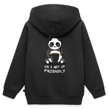 Tôt ou amical - Sweat Premium à capuche zippé enfant bio - noir - Dos - AI Model Kid Male (0cm)