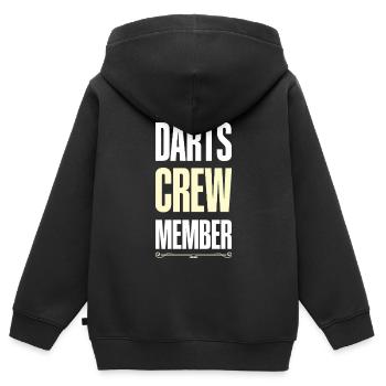 Équipe de fléchettes - Sweat Premium à capuche zippé enfant bio - noir - Dos - AI Model Kid Male (0cm)