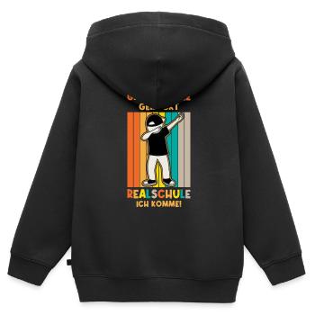 Grundschulabschluss Realschule Einschulung 5Klasse - Kinder Premium Organic Zip Hoodie - Schwarz - Hinten - AI Model Kid Male (0cm)