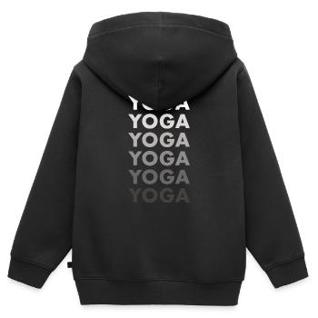 Yogi Yoga - Sweat Premium à capuche zippé enfant bio - noir - Dos - AI Model Kid Male (0cm)