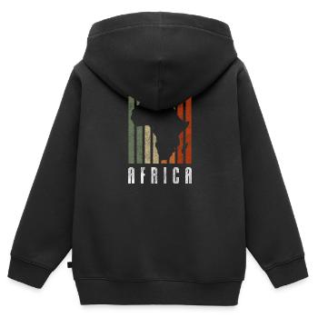 Kultur Tierschutz - Kinder Premium Organic Zip Hoodie - Schwarz - Hinten - AI Model Kid Male (0cm)