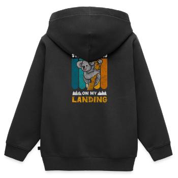 Koala Outback Artenschutz Tier - Kinder Premium Organic Zip Hoodie - Schwarz - Hinten - AI Model Kid Male (0cm)