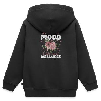 Wellness Geist Gesund Ausflug - Kinder Premium Organic Zip Hoodie - Schwarz - Hinten - AI Model Kid Male (0cm)